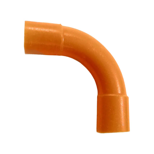 Codo naranja de 90 grados para poliducto 3/4 (20 mm) para instalaciones eléctricas y de tubería