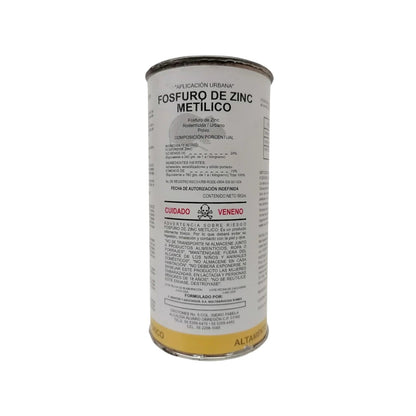 Fosfuro de zinc metílico rodenticida en polvo 50g amarillo para control de plagas urbanas altamente tóxico