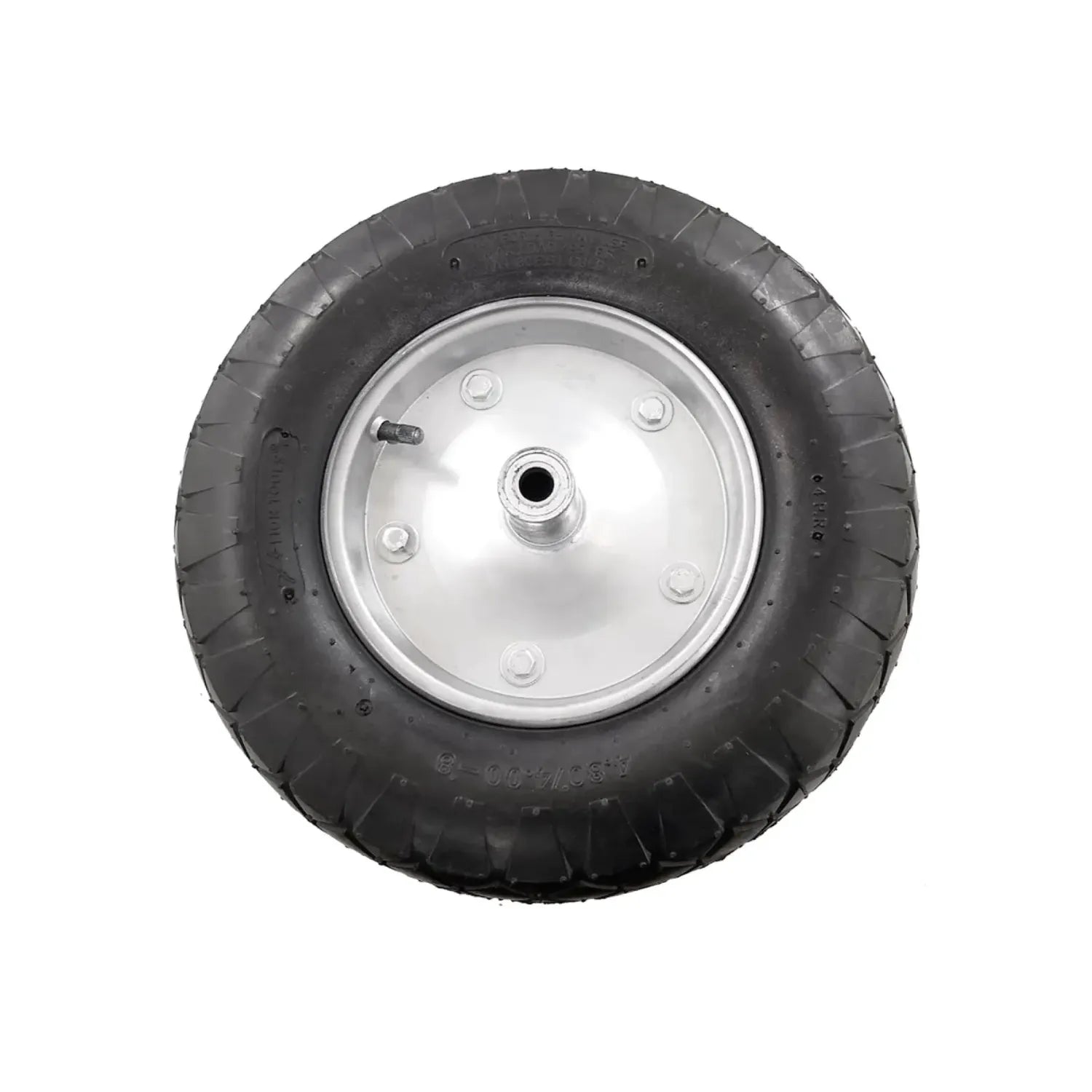Rueda neumática de repuesto para carretilla con rin de acero galvanizado y neumático de 8 pulgadas