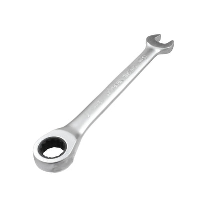 Llave combinada de carraca 13mm cromada, cromo vanadio, con extremos abierto y de trinquete