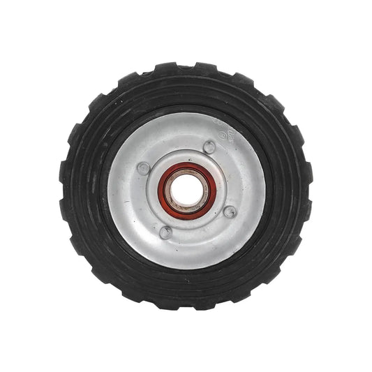 Rueda solida de 5", Cuenta con balero de 5/8", Rin de lámina.