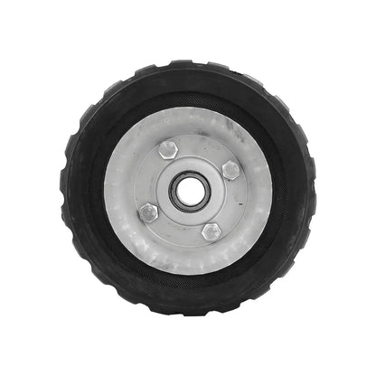 Rueda solida de 6", Cuenta con balero de 5/8", Rin de lámina.