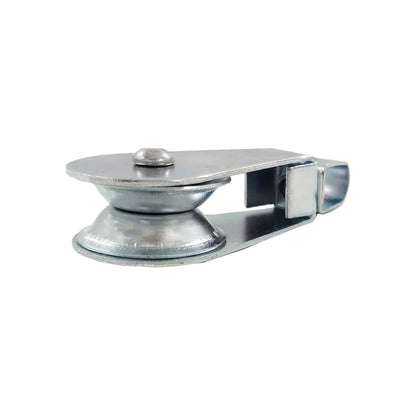 Garrucha metálica simple para tendedero de ropa, polea individual galvanizada