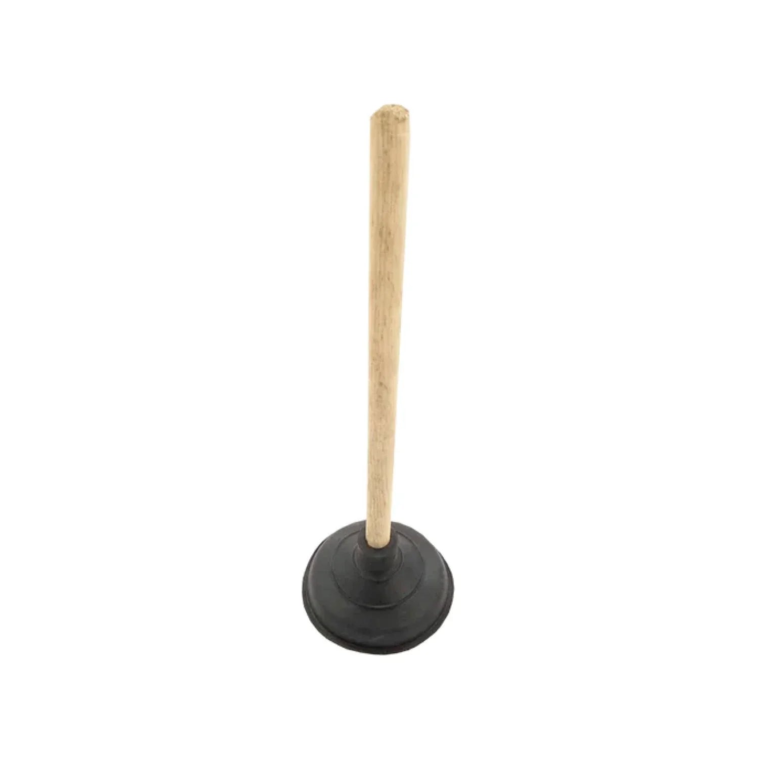 Bomba de hule.,Para destapar WC,mediana.,Cuenta con mango de madera.,Copa de 17 cm de diámetro y 48 cm de alto.