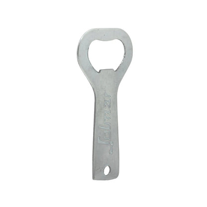 Destapador plano Jolmar galvanizado para botellas, acabado metálico plateado resistente