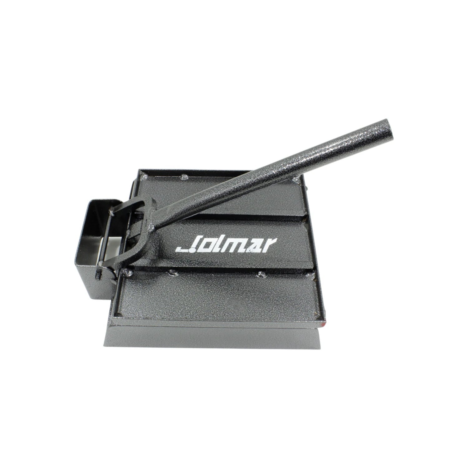 Prensa tortilladora manual Jolmar gris texturizado, tamaño chico para cocina doméstica.