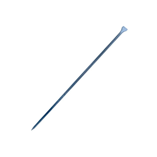 Estaca de acero corrugado de 60 cm para construcción con punta afilada y cabeza reforzada para fijación en terreno