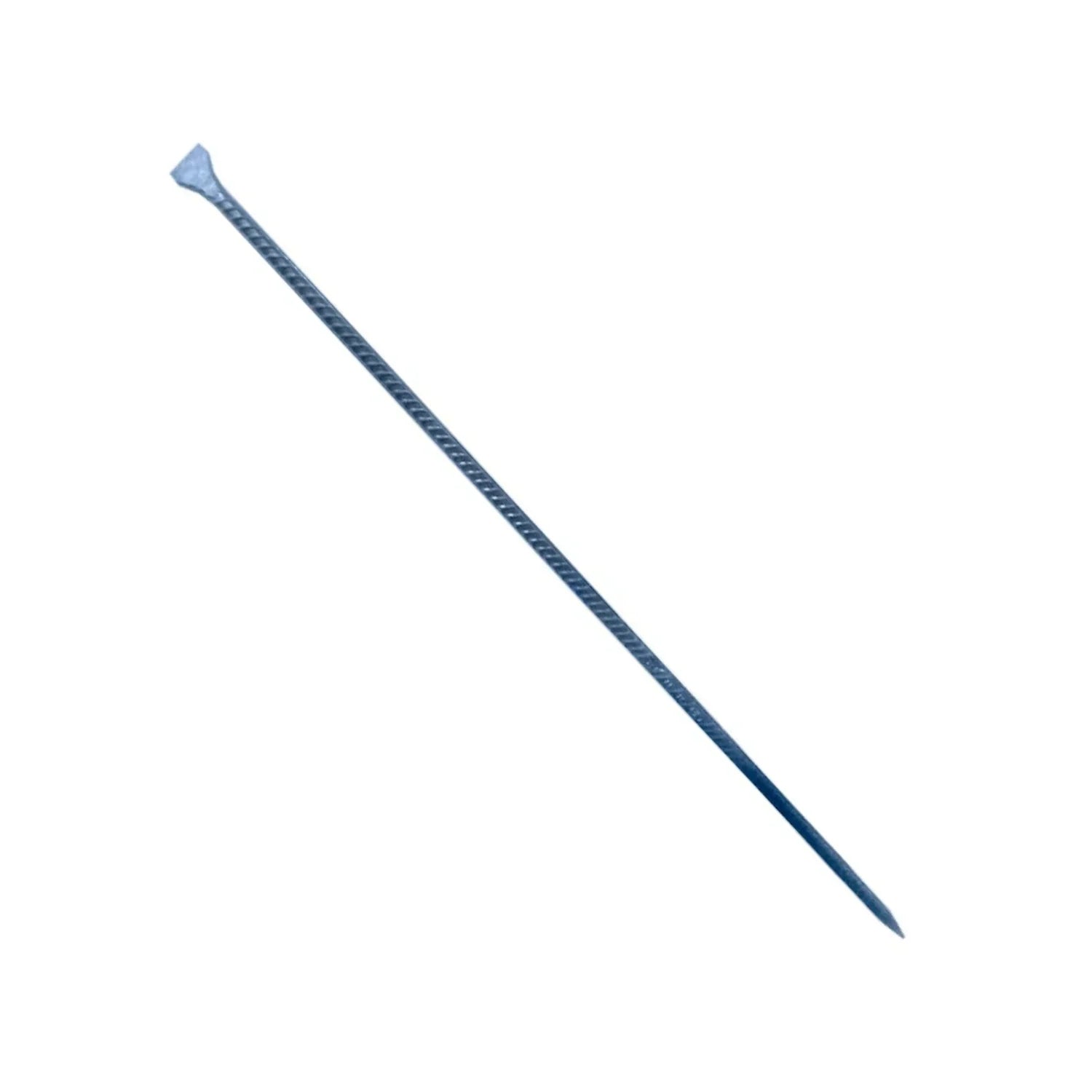 Fabricado de   acero.,Tipo de varilla.,Medidas:,Largo: 175 cm,Grosor: 3/4" (19 mm).,Terminación en punta y escoplo.