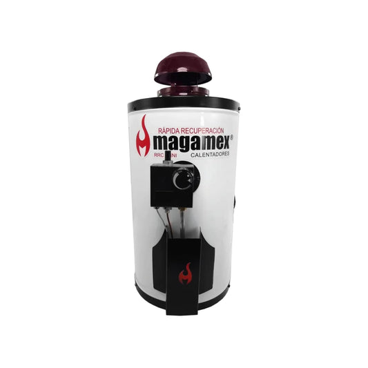Boiler de paso mini Magamex RRC-MINI blanco, calentador de agua de rápida recuperación compacto y eficiente.