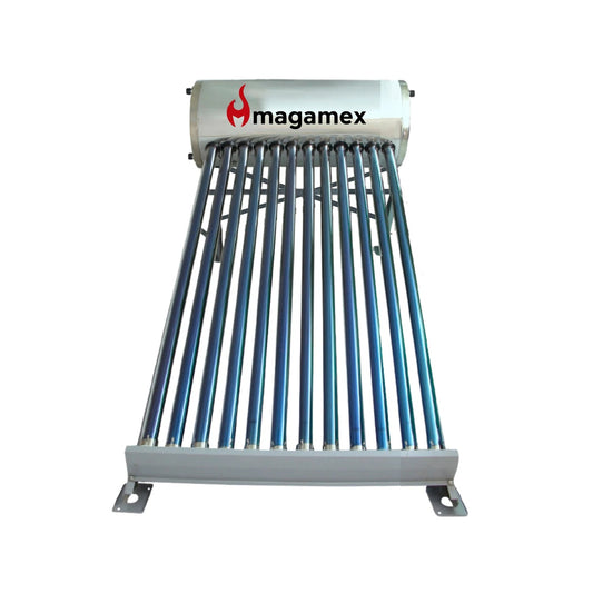 Calentador solar Magamex con 12 tubos de vacío para suministro de agua caliente eficiente