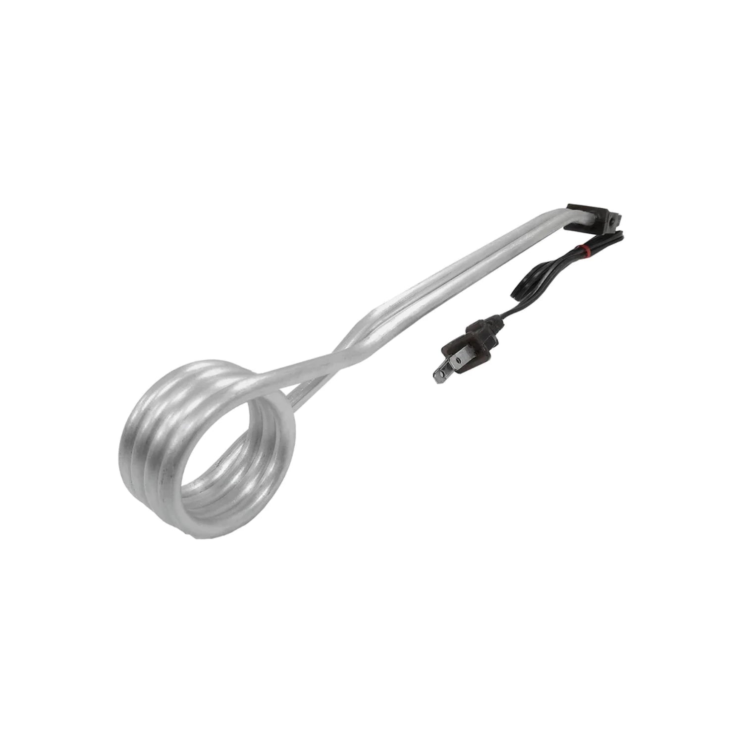 Calentador de inmersión eléctrico metálico para agua, elemento calefactor portátil con enchufe