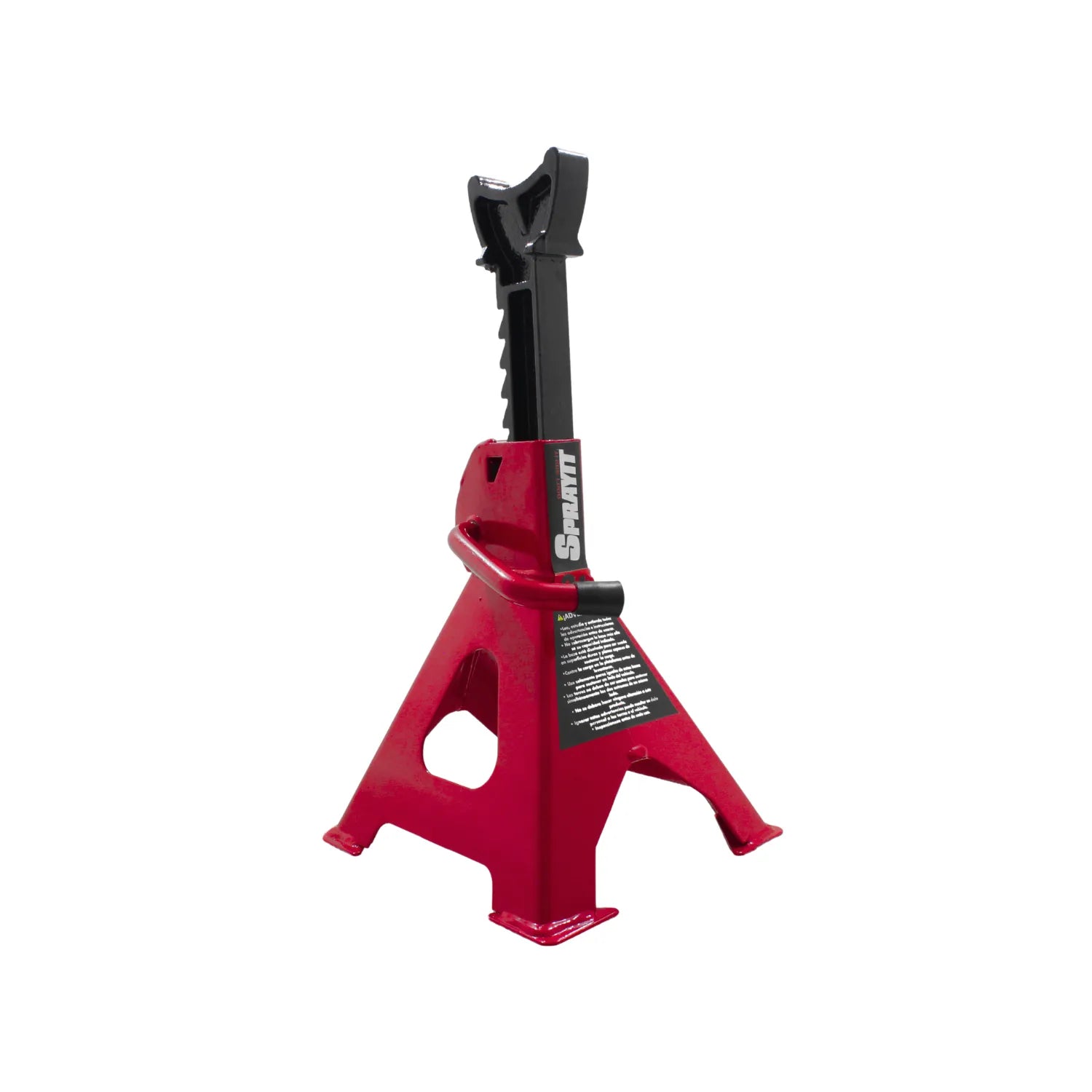 Torre para auto SPRAYIT roja con soporte de hierro ajustable tipo trinquete para taller mecánico y seguridad automotriz