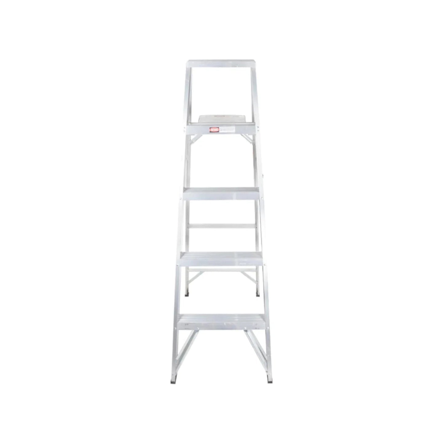 Escalera de tijera de aluminio con 4 peldaños antideslizantes para uso doméstico o profesional