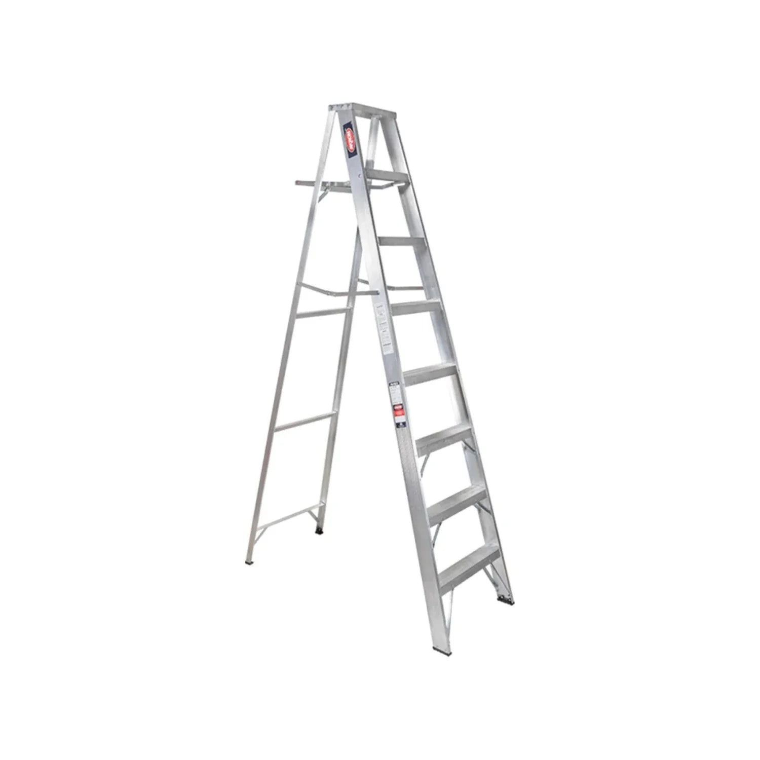 Elaboradad de aluminio.,Peldaños antiderrapantes.,Charola portacubeta., Rieles laterales de aluminio extraido de canal completo.,Capacidad de carga 90 kg