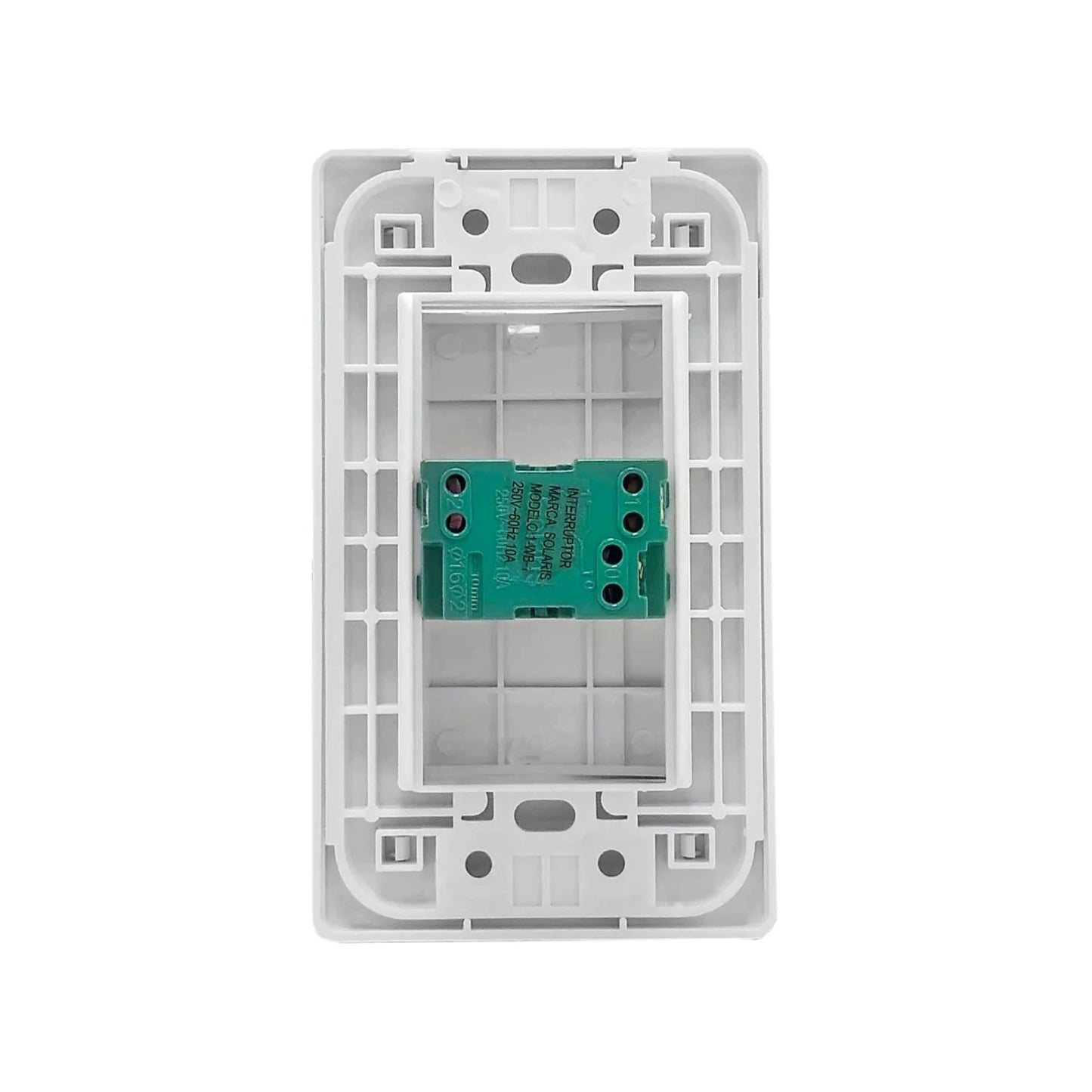 Placa eléctrica blanca Solaris con 1 apagador de escalera, interruptor de pared 10A 250V para instalación.