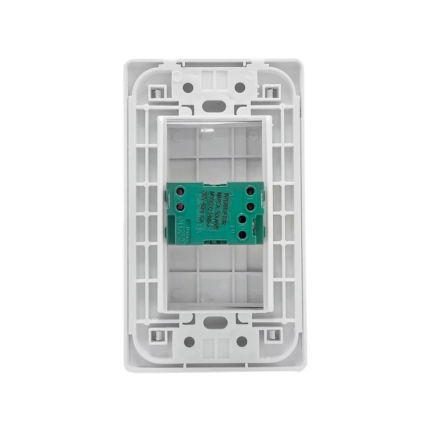 Placa eléctrica blanca Solaris con 1 apagador de escalera, interruptor de pared 10A 250V para instalación.