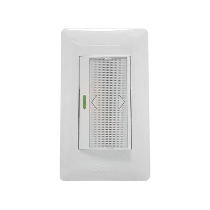 Placa eléctrica blanca Solaris, apagador de escalera táctil moderno con luz LED verde