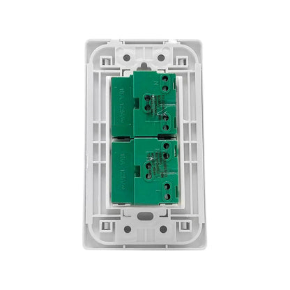 Placa eléctrica de pared blanca Solaris WB-61 con 2 receptáculos de 15A 125V para instalación.