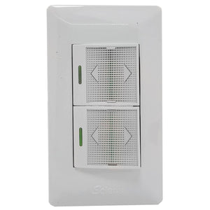 Fabricada de plástico ABS,Placa un apagador sencillo y un apagador escalera.,127 V- 10 A – 60 Hz,Herrajes de latón.,Ideal para uso residencial u oficina.,Línea Ultra.