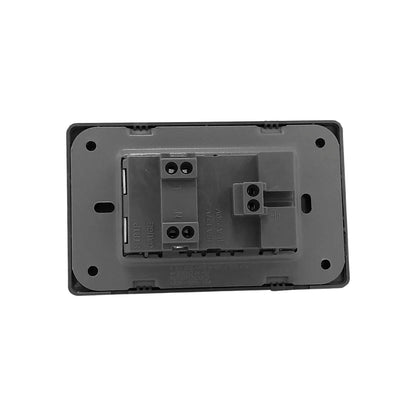 Placa 2 contactos gris cromo Solaris AL61GR