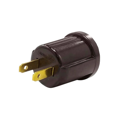 Clavija eléctrica café con socket 125V 660W, adaptador de corriente de 2 puntas