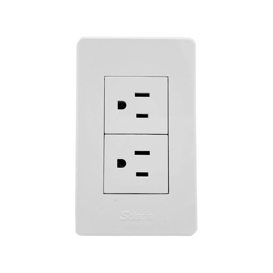 Fabricada de plástico ABS,Placa dos contactos.,127 V - 10 A - 60 Hz,Herrajes de latón.,Ideal para uso residencial u oficina.