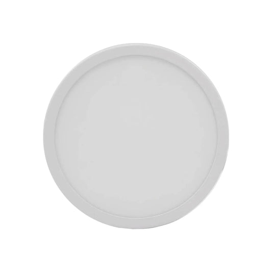 Lámpara panel LED redonda blanca de 15W, empotrable/ajustable para techo