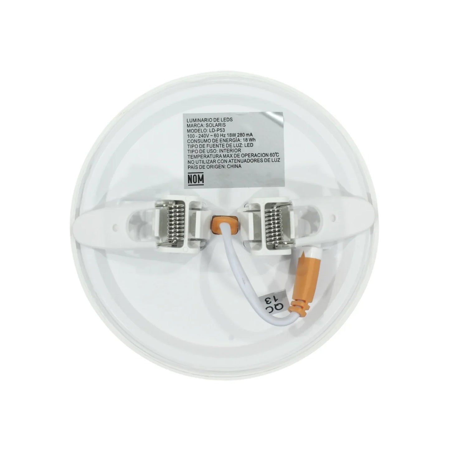 Lámpara panel 18 W redonda empotrar/ajustable Solaris LDP5318