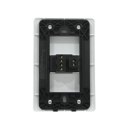 Placa eléctrica de pared blanca Solaris con 2 receptáculos 15A 125V