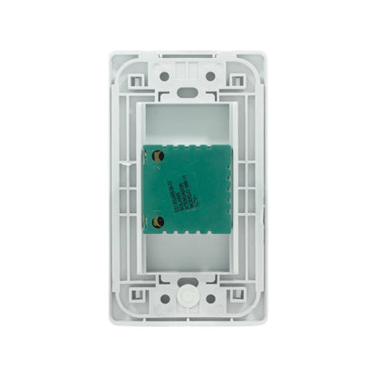 Vista trasera de placa dimmer atenuador Solaris WB-11 blanca con conexiones 127V para pared
