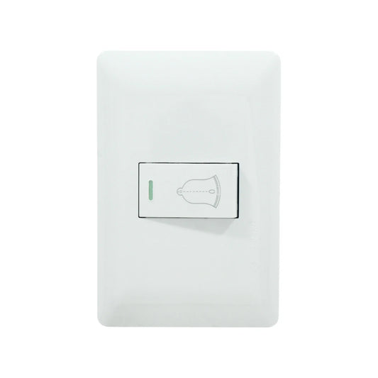 Placa botón para timbre blanco Solaris ECO-27-BC
