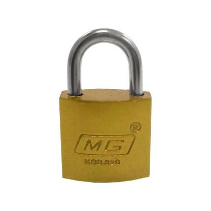 Candado MG dorado de latón, 20 mm, con gancho corto para seguridad en puertas y objetos