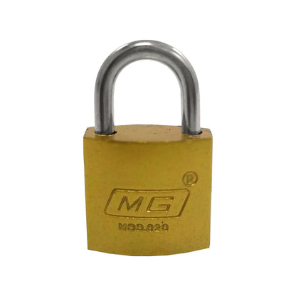 Candado 20 mm gancho corto dorado MG 206024