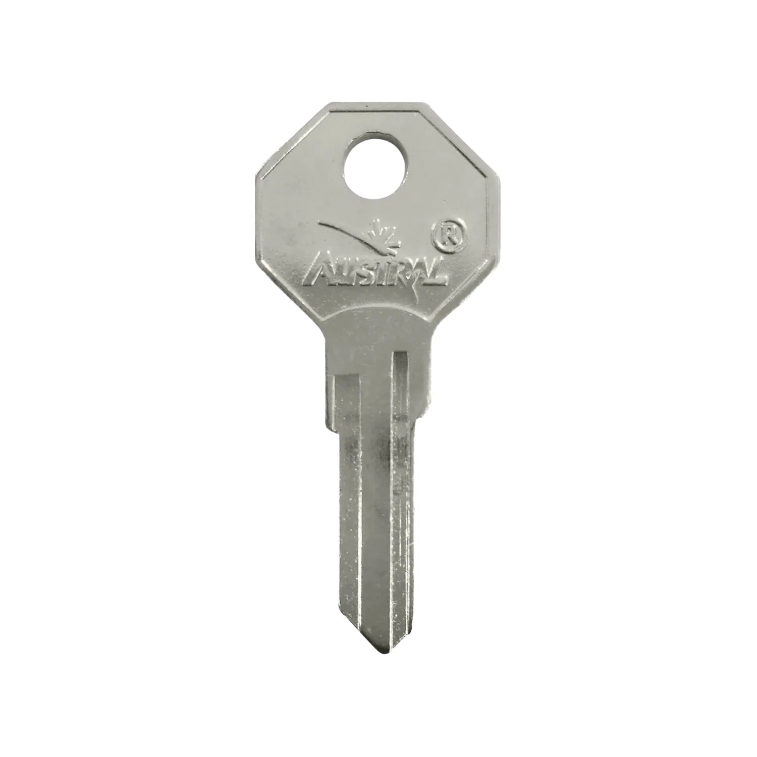 Llave virgen ASTRAL niquelada para duplicado, repuesto metálico de seguridad para cerrajería.