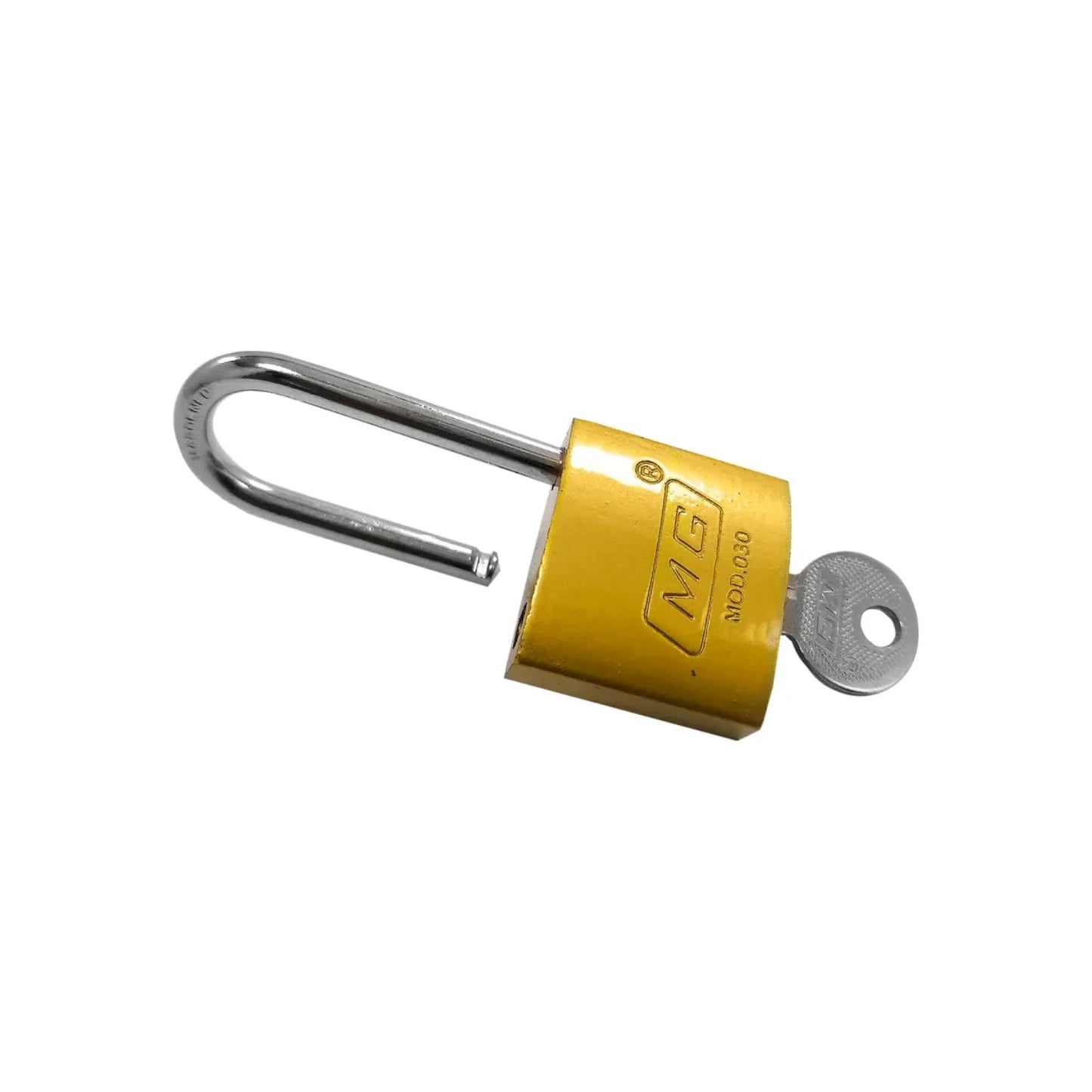 Candado 30 mm gancho largo dorado MG 206120