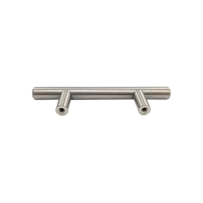 Jaladera de barra para mueble, acabado níquel satinado cepillado, para gabinetes de cocina o baño