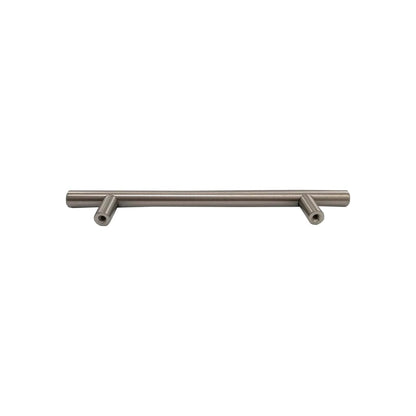 Jaladera barra níquel satinado cepillado 128mm para cocina y muebles
