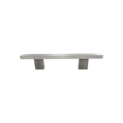 Jaladera rectangular de 96 mm con acabado níquel satinado cepillado para muebles y cajones