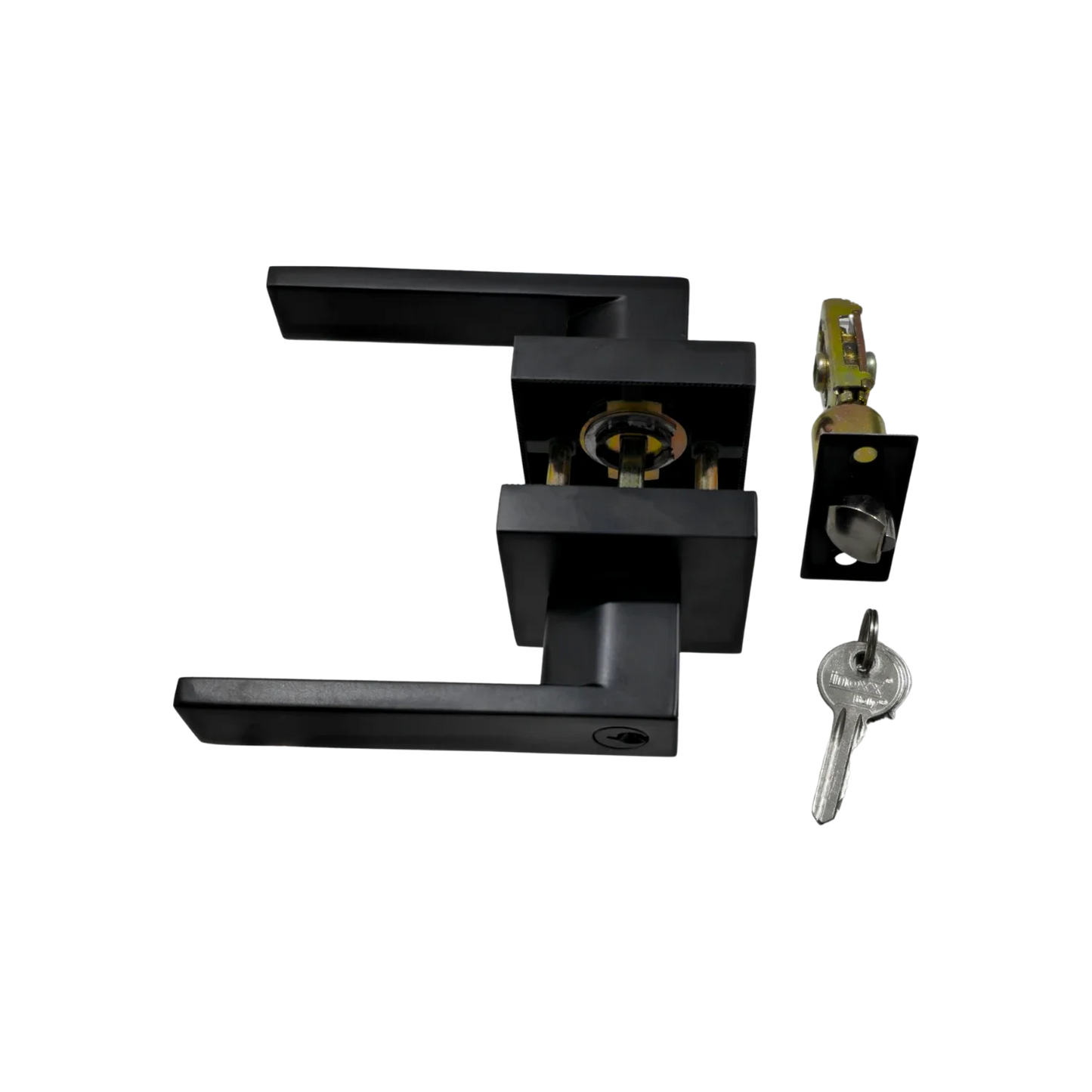 Cerradura/Chapa de palanca para recámara negro mate 1606 E-NM inoxx milan