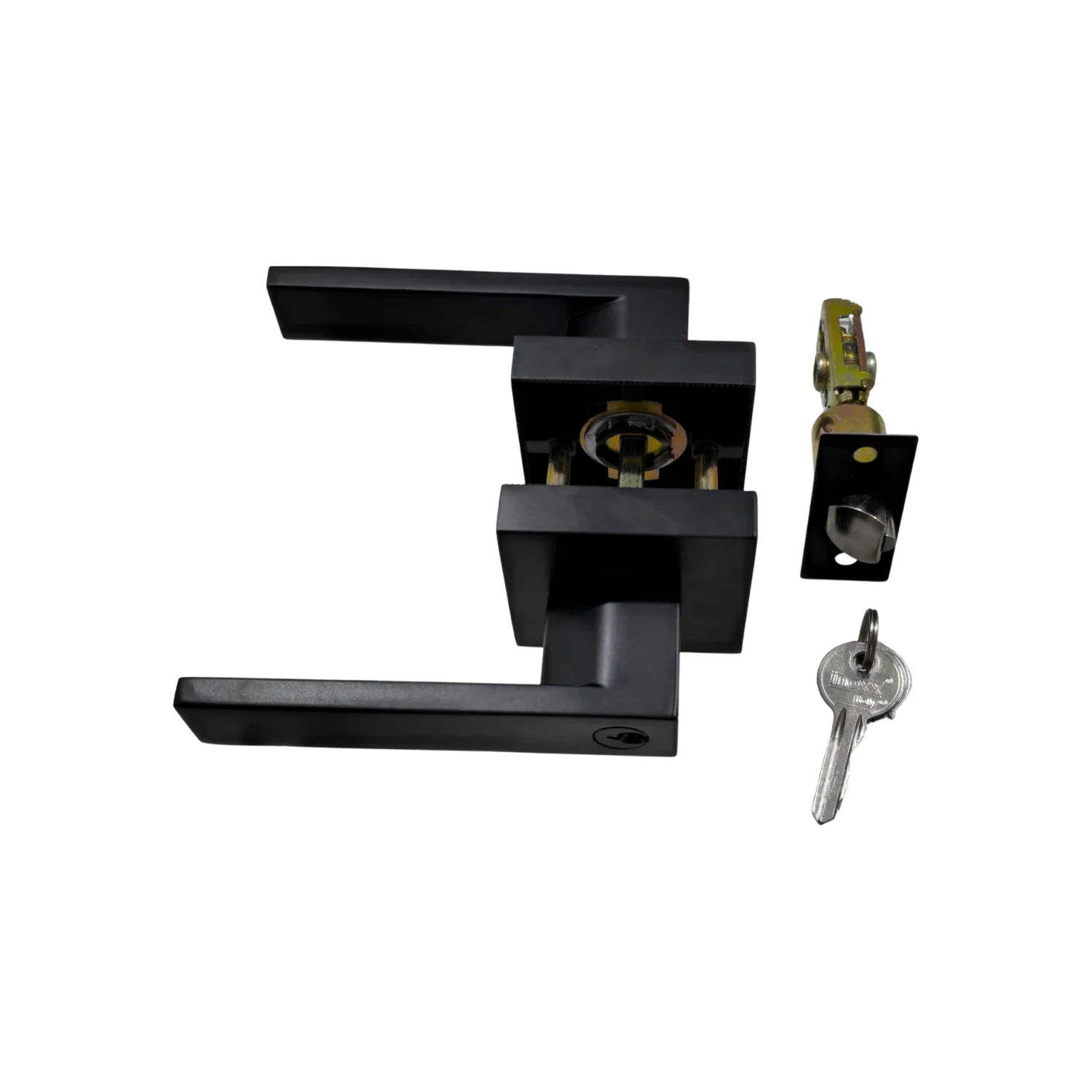 Cerradura/Chapa de palanca para recámara negro mate 1606 E-NM inoxx milan