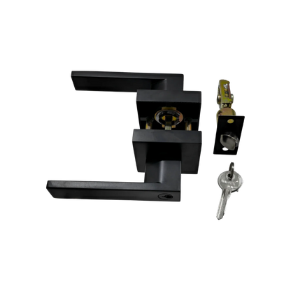 Cerradura/Chapa de palanca para recámara negro mate 1606 E-NM inoxx milan