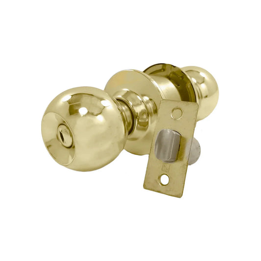 Chapa para baño.,Elaborada de acero inoxidable.,Tipo esfera.,Para Baño.,Latón brillante.,Facil instalación.