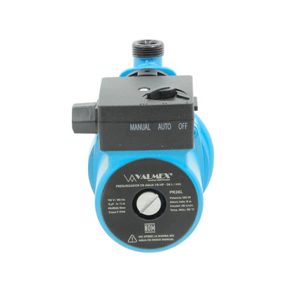 Presurizador de agua Valmex azul 1/6 HP, 26 L/min, control manual/automático