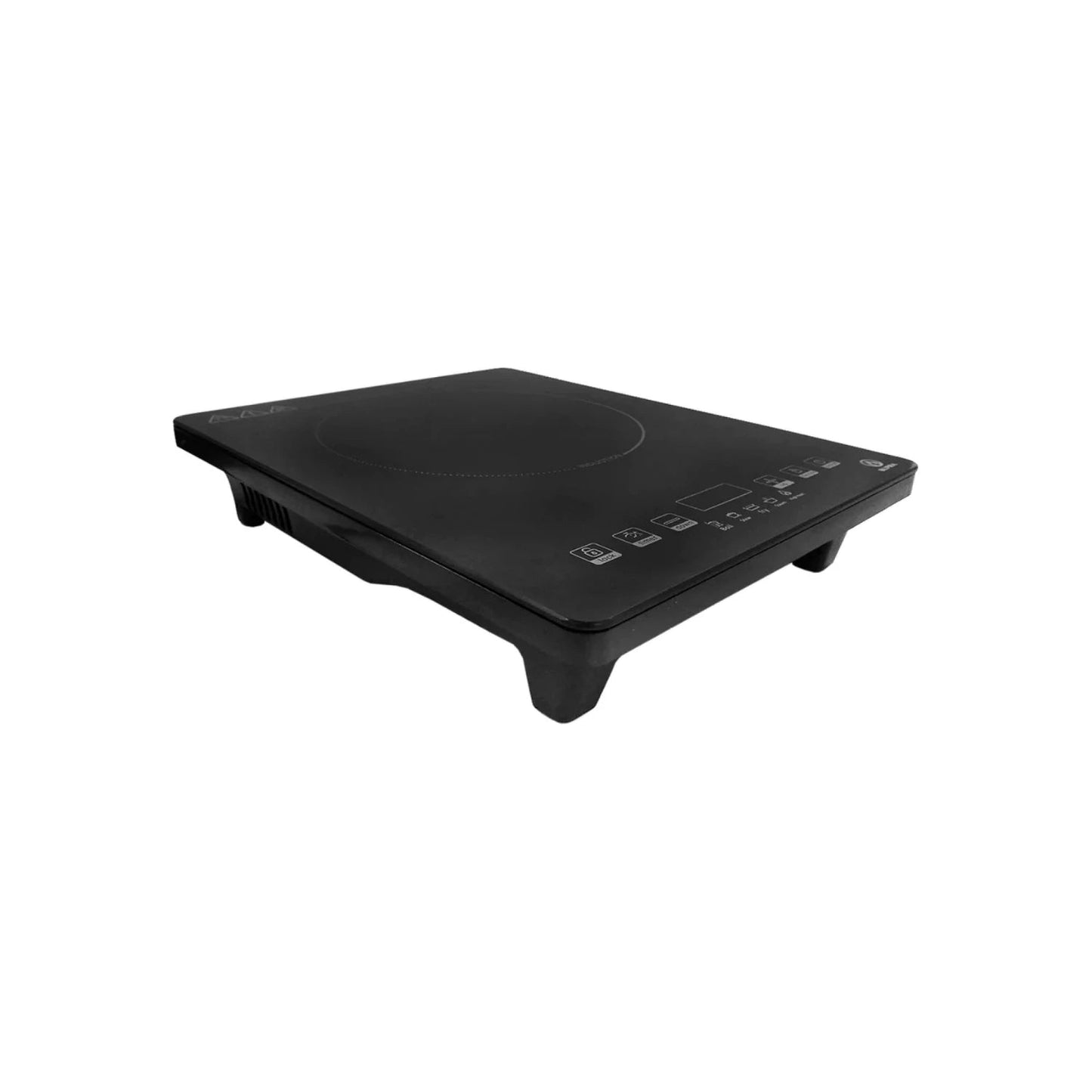 Parrilla de inducción negra de 1 quemador portátil con controles táctiles
