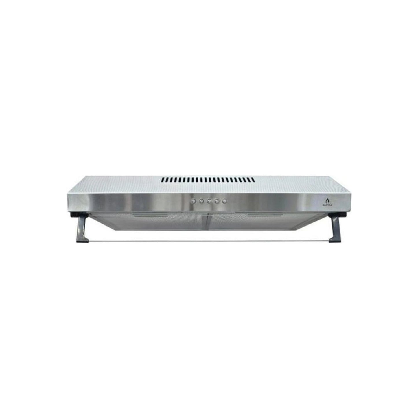 Campana extractora Supra de acero inoxidable para cocina bajo gabinete con controles frontales