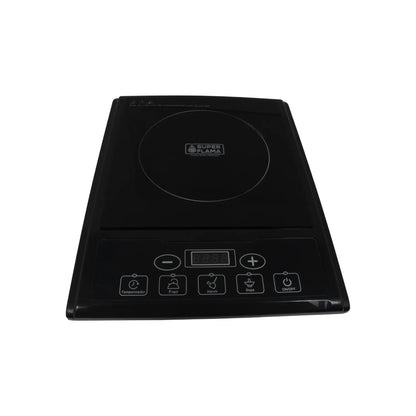 Parrilla de inducción magnética de sobreponer de 1 quemador. , Panel touch control., Bloqueo de seguridad., Cubierta de cristal templado., Soporta 10 kg de peso total., 5 niveles de temperatura., Temporizador de 4 horas., Ideal para sartenes y ollas con hierro en su base., Fácil de instalar, solo conecta a tu instalación eléctrica., Especificaciones:, Tensión: 127 V, Frecuencia: 60 Hz, Potencia: 800 W