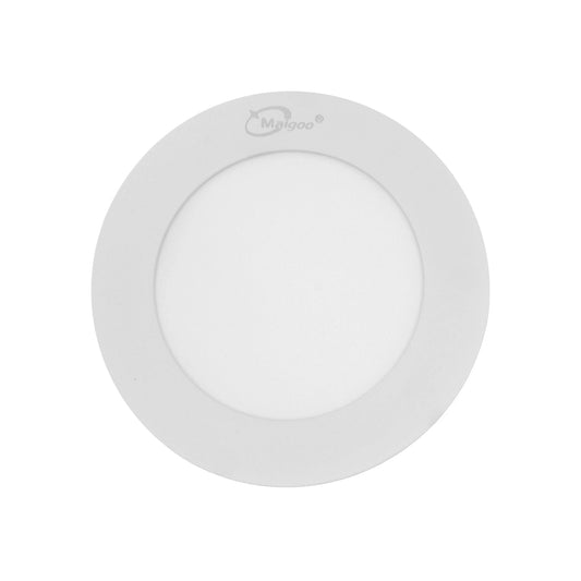 Lámpara panel LED redondo Maigoo blanco, downlight empotrable de techo