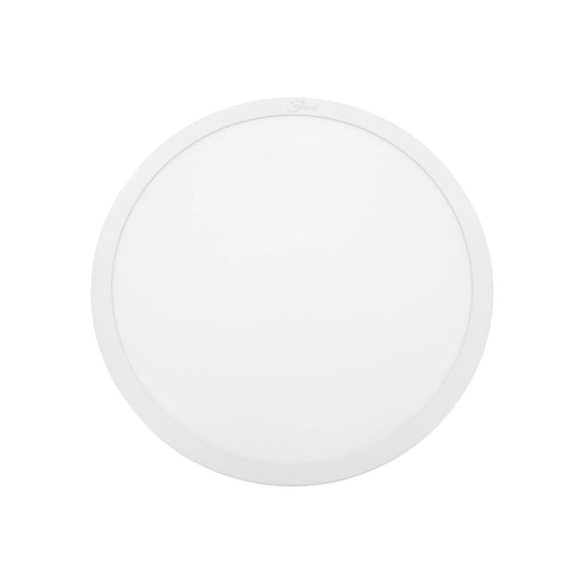 Panel LED redondo Maigoo blanco 24W para sobreponer en techo, iluminación eficiente.