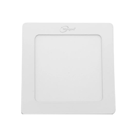 Lámpara panel LED cuadrada blanca Maigoo de 6W para sobreponer en techos o paredes