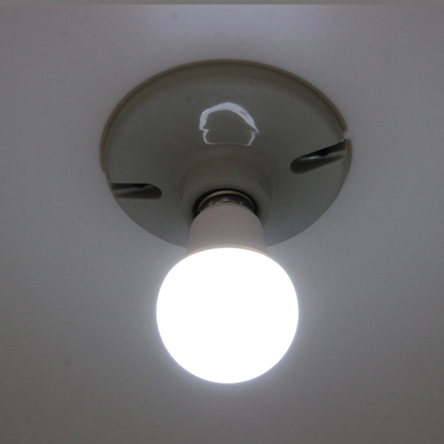 Foco LED de 9W luz blanca fría, encendido en portalámparas de techo para iluminación interior